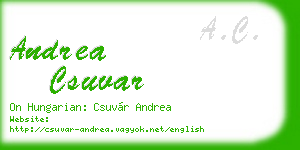 andrea csuvar business card